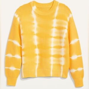 Old Navy Tie-Dye Stripe Textured Crew-Neck
Sweater for Women